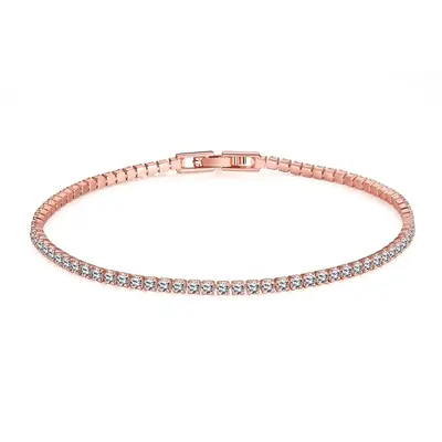Image de Bracelet Tennis Argent Sterling 925 - Zircons 2mm - 16 à 19 cm