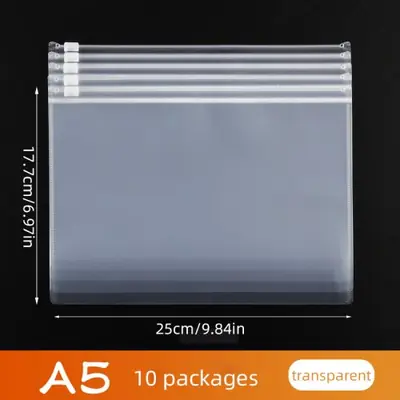 Image de Sac de Fichiers Transparent Étanche - 10/20/30 Pièces A4/A5/A6