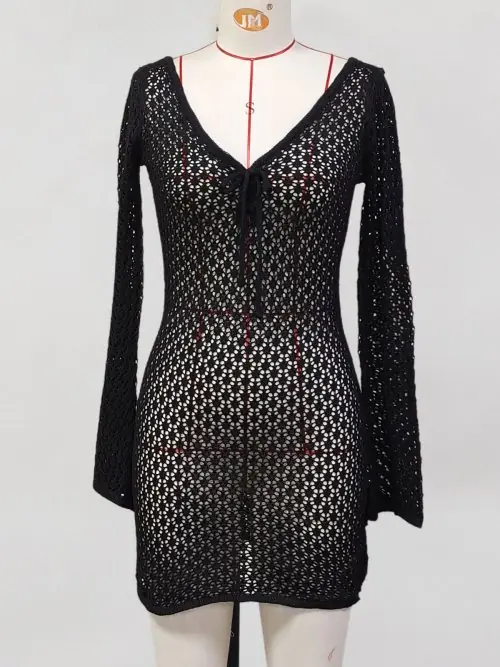 Image de Tunique de Plage Crochet Ajourée - Style Bohème Élégant