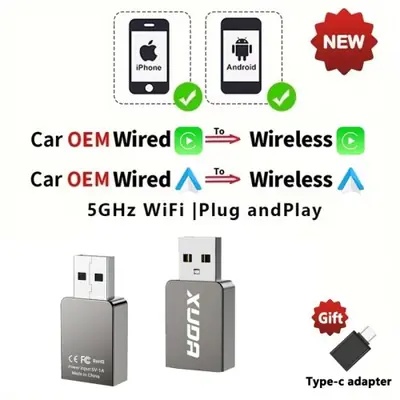 Image de Adaptateur CarPlay/Android Auto Sans Fil XUDA 2025