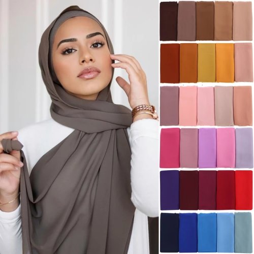 Hijab de Gasa Larga y Elegante para Mujer
