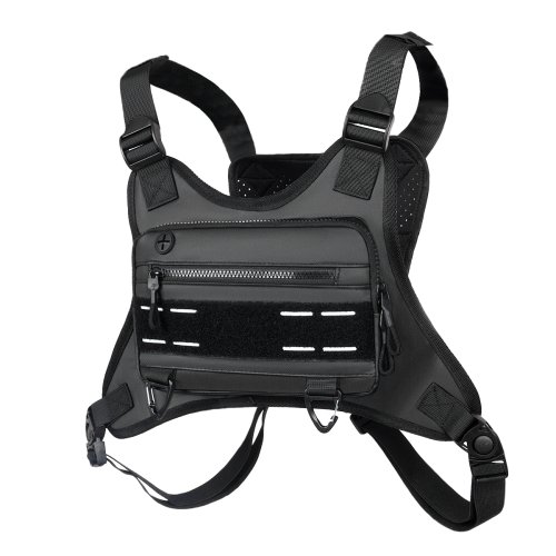 Bild von Wasserabweisende Laufweste für Herren mit integriertem Telefonhalter und großzügigem Stauraum – Leichte Brusttasche für Sport und Outdoor-Aktivitäten