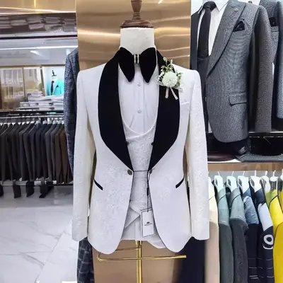 Image de Costume de Marié Floral 3 Pièces - Élégance & Style 2025