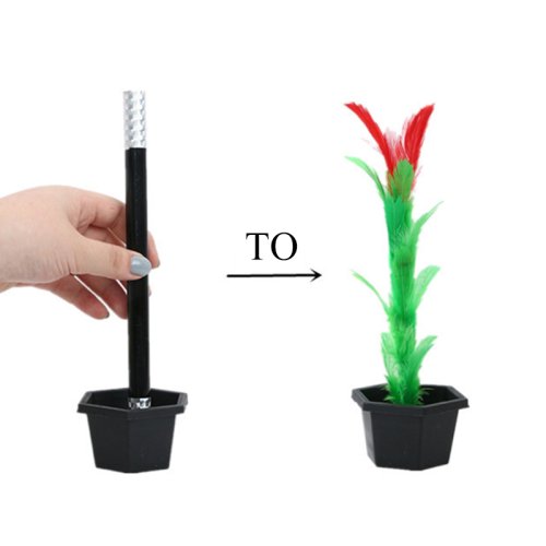 Imagen de Varita Mágica Interactiva con Efectos de Fuego y Flores: Juguete Mágico para Niños y Adultos, Ideal para Trucos Fáciles y Puestas en Escena de Calle