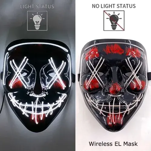 Image de Masque LED Neon Halloween - Lumière Effrayante