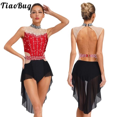 Bild von Eiskunstlauf-Kleid mit Strass & Mesh – Elegantes Tanzoutfit