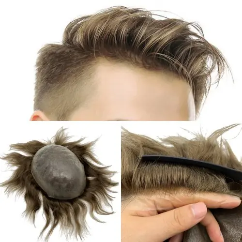 Image de Toupet Homme Naturel - Cheveux Humains 100% Invisible
