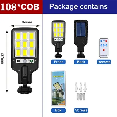 Image de Lampe Solaire Extérieure 200COB avec Capteur de Mouvement