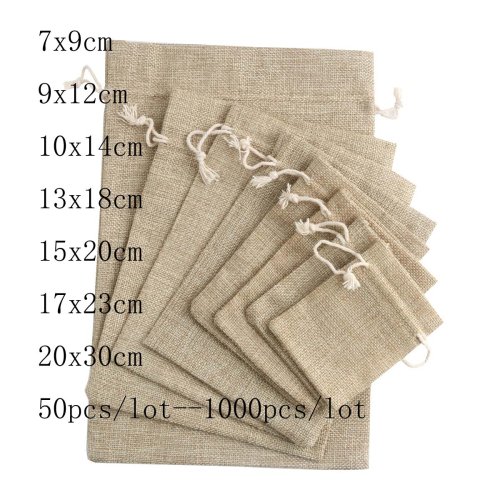 Afbeelding van Stijlvolle Jute Geschenktasjes – Perfect voor Sieraden & Bruiloften