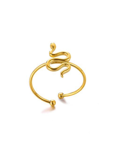 Afbeelding van Vergulde Snake Ring - Vintage Gothic Sieraad voor Mannen & Vrouwen