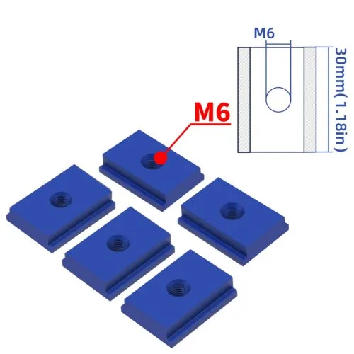 5Pcs M6 schuifregelaar