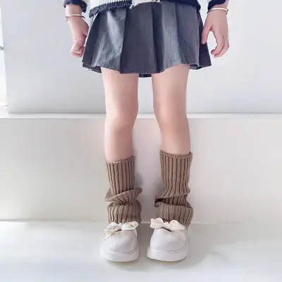 Image de Jambières Tricotées Colorées pour Filles - Style Coréen Doux
