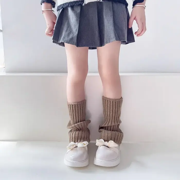 Image de Jambières Tricotées Colorées pour Filles - Style Coréen Doux
