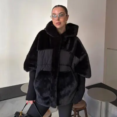Image de Manteau Hiver Femme - Chaud, Épais & à Capuche