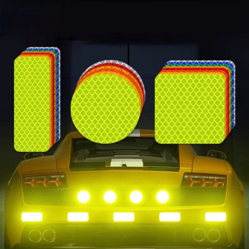 Afbeelding van Autobumper reflecterende stickers Reflecterende waarschuwingsstrip Tape Veilige reflectorstickers Decals