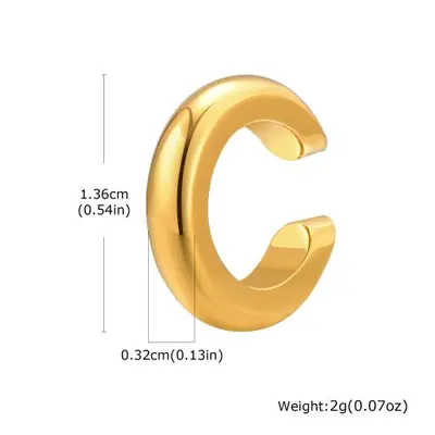 Image de Boucles d'oreilles manchette en acier inoxydable pour femme