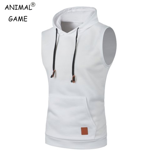 Afbeelding van Herensportieve Mouwloze Hoodie met Kap – Modieuze Gym Vest voor Bodybuilding en Casual Dragen