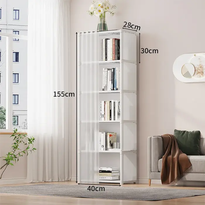 Image de Armoire de Rangement Tissu - Grande Capacité & Anti-Poussière