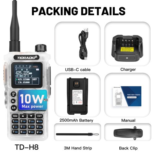 Imagen de TIDRADIO-walkie-talkie profesional de 2ª generación, Radio portátil de largo alcance, teléfono inalá...