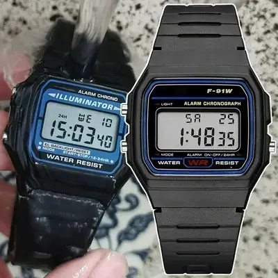 Image de Montre Digitale Rétro Étanche - Style Militaire & Sportif