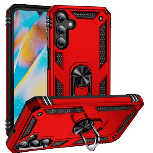 Afbeelding van Schokbestendig Armor Voor Samsung Galaxy A15 A35 A55 A05S A14 A13 A24 A34 A54 Case Telefoon Ring Stand Bumper Siliconen Telefoon Back Cover
