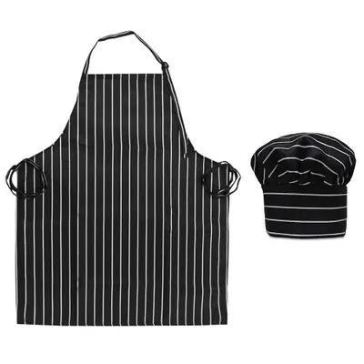 Image de Tablier de Chef + Chapeau - Ensemble Professionnel Réglable