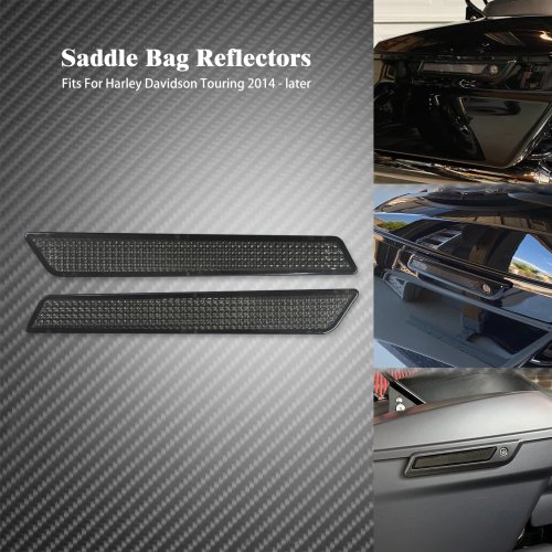 Afbeelding van 2xMotorcycle Zadeltas Guard Reflector Cover Voor Harley Touring Street Glide Road King Electra Tri Glide CVO FLT/FLHT 2014-2024