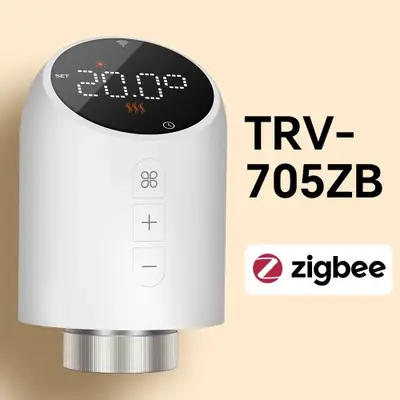 Image de Contrôleur de Vanne Thermostatique Zigbee - Compatible Alexa & Google