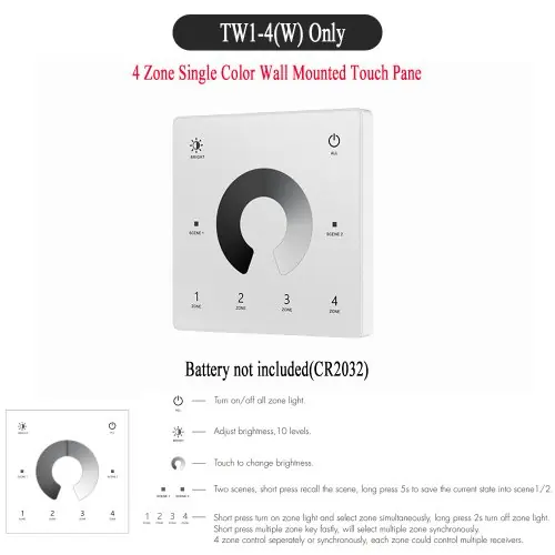 4 Zone DIM panneau(W)