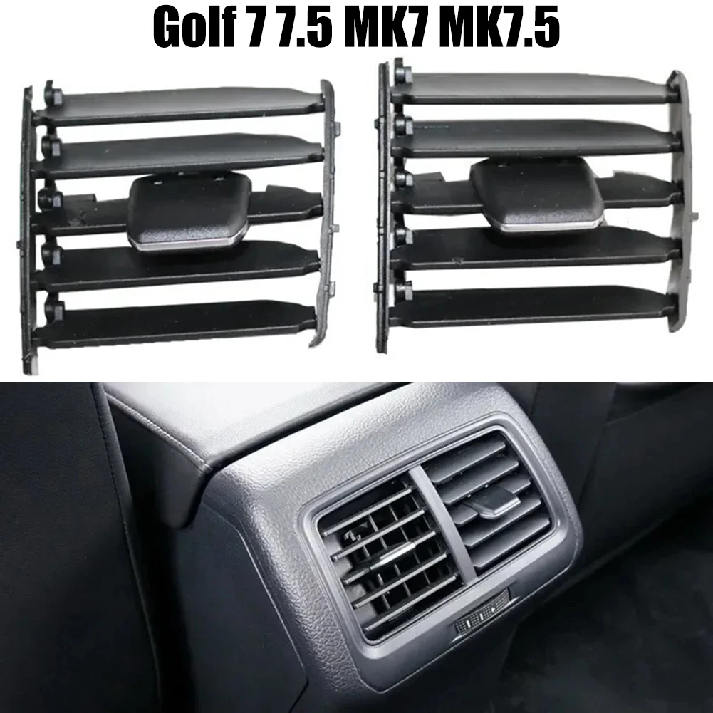 Immagine di Bracciolo Centrale Posteriore con Griglia Aria Condizionata Pieghevole e Clip di Fissaggio per Volkswagen Golf 7, MK7, MK7.5 (2013-2020)