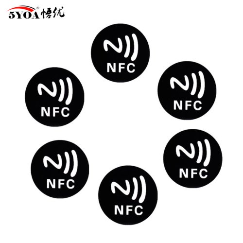 Image de Stickers RFID NFC Ultra-Légers - Étiquettes Universelles Noires