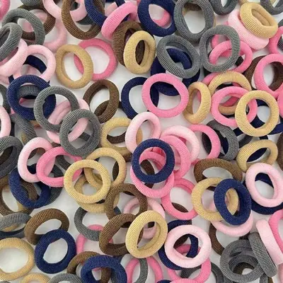 Image de 1000 Scrunchies Colorés pour Filles - Bandes de Cheveux Enfants
