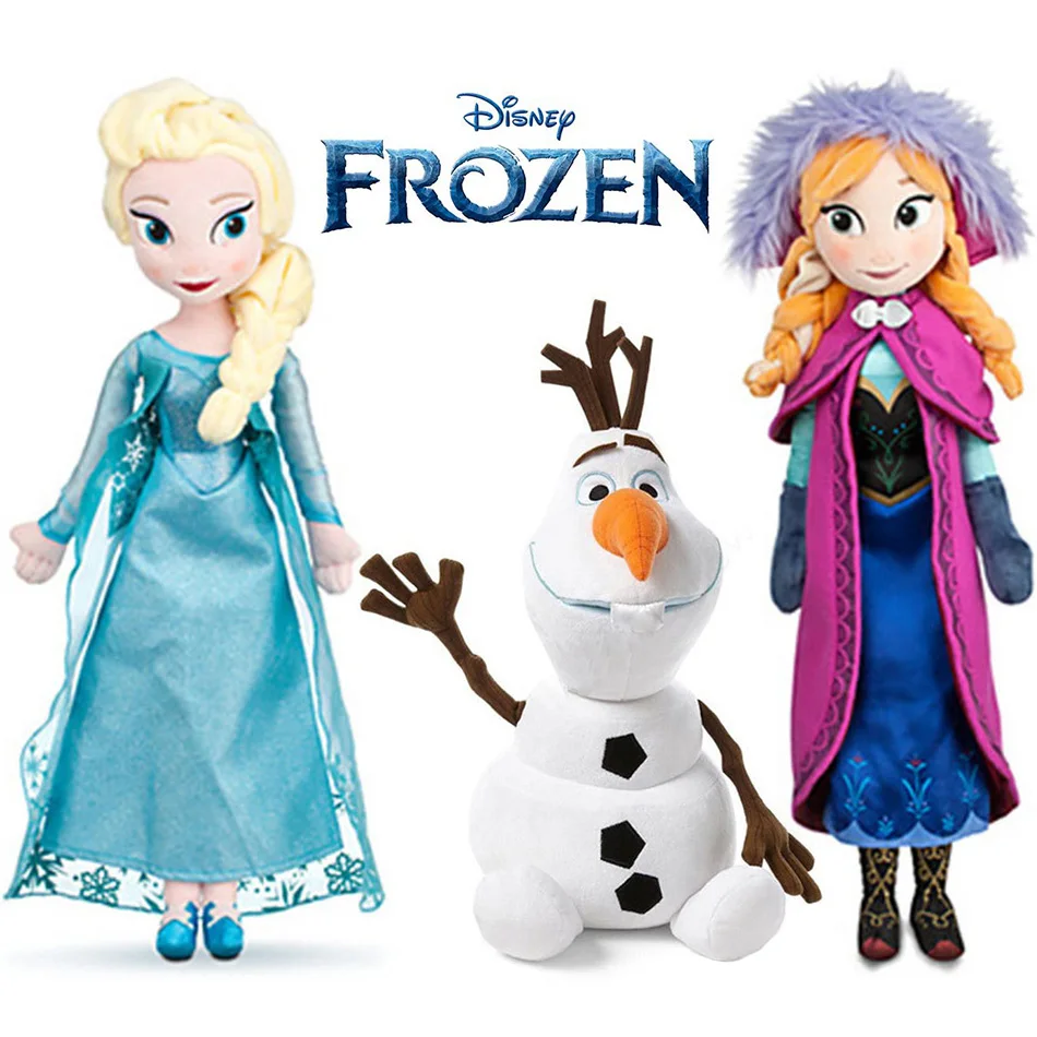 Bild von 40-50 cm große gefrorene Anna und Elsa Puppen – Schneekönigin Prinzessin Plüschfiguren, weich gefüllte Spielzeuge für Kinder, ideales Geschenk zu Geburtstag und Weihnachten