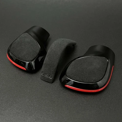 3PCS rood suède