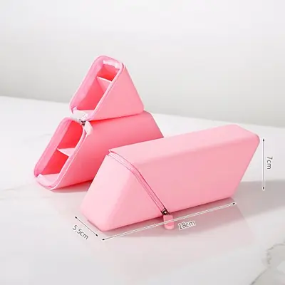 Image de Trousse Crayons Silicone Triangulaire - Grande Capacité & Design Moderne