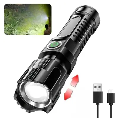 Image de Torche LED Rechargeable Zoom 3 Modes - Ultra Puissante & Étanche