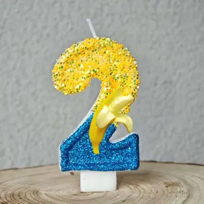 Image de Bougie Banane Jaune - Déco Gâteau Anniversaire Enfants