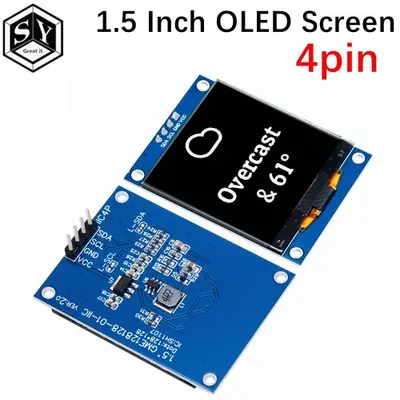 Image de Écran OLED 1.5" 128x128 - Haute Qualité pour Raspberry Pi, STM32, Arduino