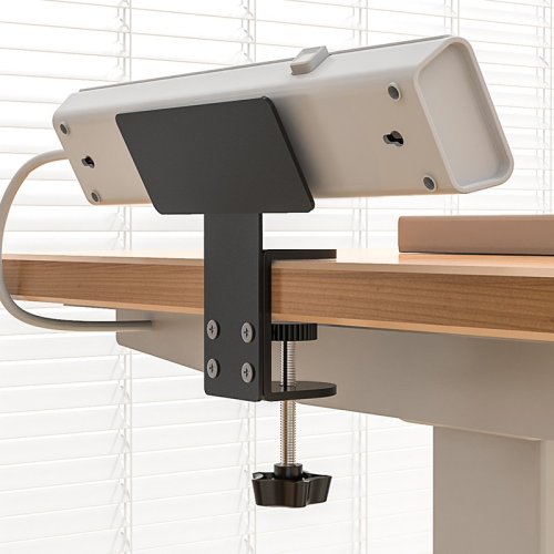 Imagen de Soporte para Regleta Debajo del Escritorio con Bandeja de Gestión de Cables, Fijación sin Taladro, Organizador de Cables y Almacenamiento para Estanterías