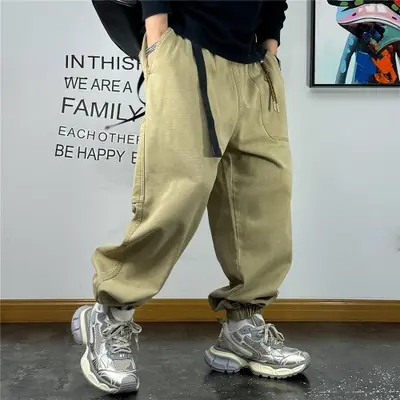 Image de Pantalon Cargo Baggy Homme - Style Harajuku Streetwear