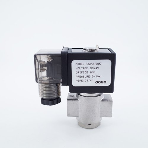 Imagen de Válvula Solenoide de Agua de Acero Inoxidable 304, Puerto de 1/4 Pulgadas, 40/25/10/1 Bar, Normalmente Abierta, 12V y 220V, Válvula de Arranque con Presión Cero