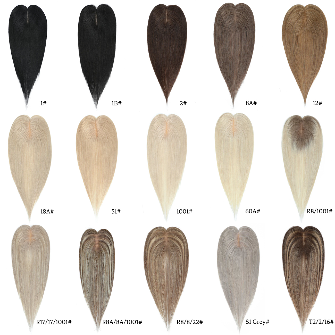 Afbeelding van Yelo Remy Menselijk Haar Rechte Toppers Topper 7*11Cm Haarlijn Topper Machine Huid Gewichtloos Cover Brede Haarpartij Voor vrouwen