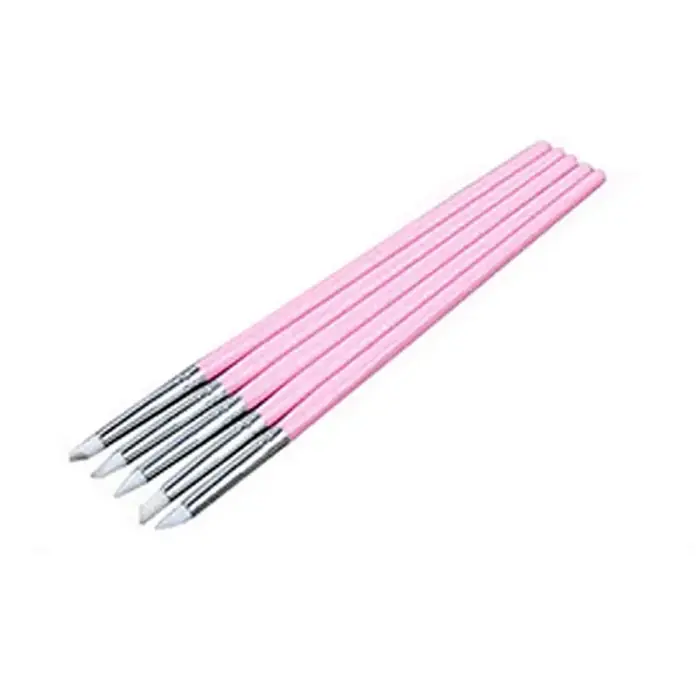 Image de Kit Nail Art 5 Pièces - Stylos & Brosses Silicone 3D