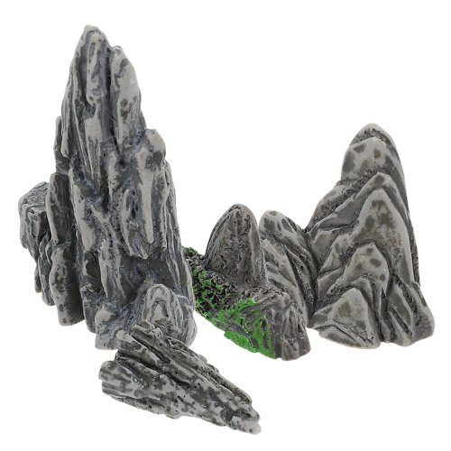 Afbeelding van 4-delige kunstmatige bergrotsen nep tuinstenen rotstuin miniatuur landschap ornament hars simulatie decor modellen beeldje