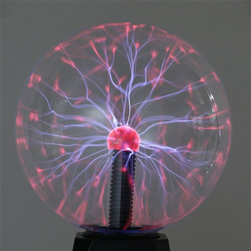 Imagen de Lámpara de Bola de Plasma Mágica de Cristal con Control por Sonido y Luz LED Táctil, 8 Pulgadas, Iluminación Decorativa para Ambiente, Ideal como Regalo de Navidad