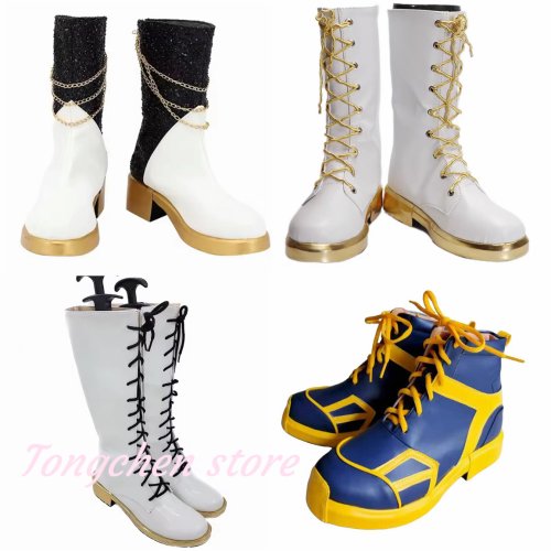 Afbeelding van Elegante Zwarte en Gouden Cosplay Laarzen voor Dames – Inspiratie uit Meisjes Rumi, Zoey en Mira – Perfect voor Halloween, Partijen en Rollenspellen