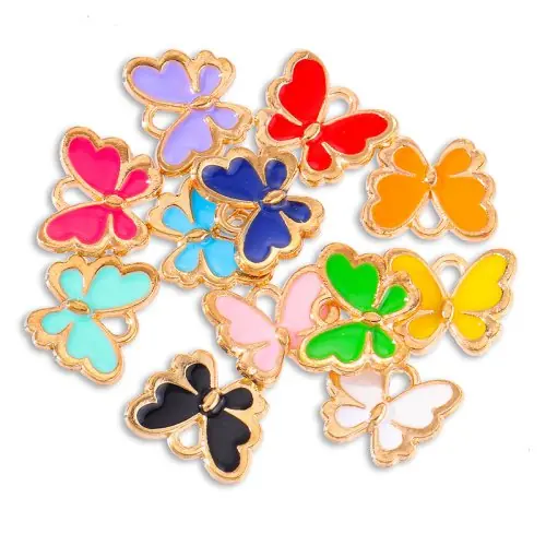 Image de Breloques Coeurs Multicolores - 20 pcs pour Bijoux DIY