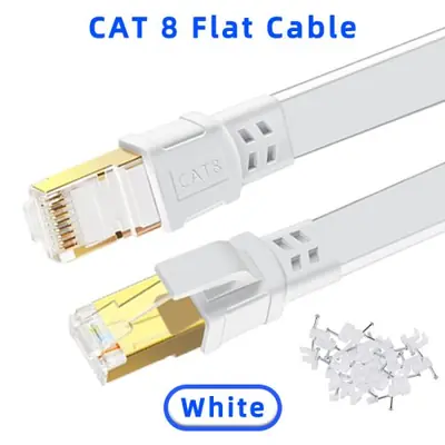 Image de Câble Ethernet CAT8 Haute Vitesse - Jusqu'à 40 Gbps