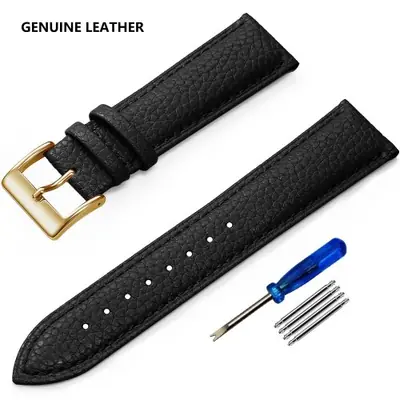 Image de Bracelet Montre Cuir Véritable - 12 à 24mm