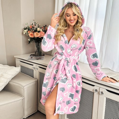 Bild von Weicher Plüsch-Morgenmantel für Damen – Warm & Bequem